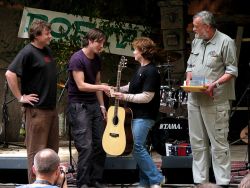 Vasilův Rubáš při přebírání ceny