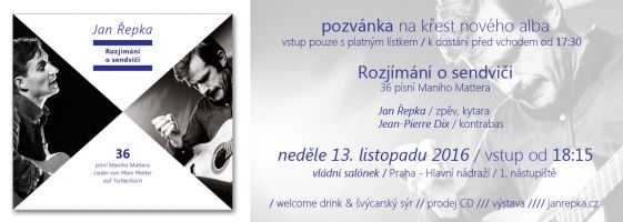 ... a pozvánka na křest CD Rozjímání o sendviči